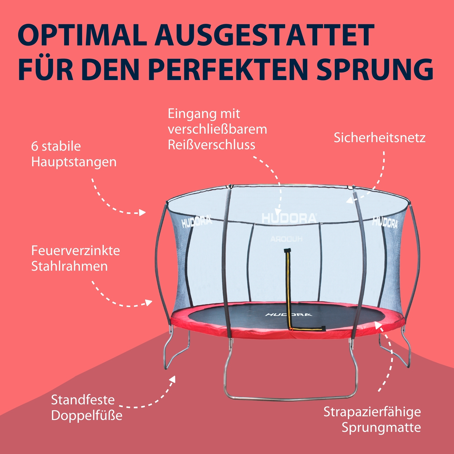 HUDORA Trampolin Fantastic 400V (B-Ware)