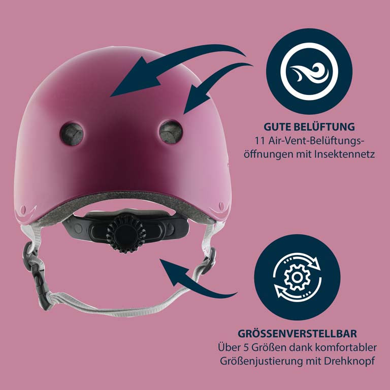 HUDORA skater helmet, berry