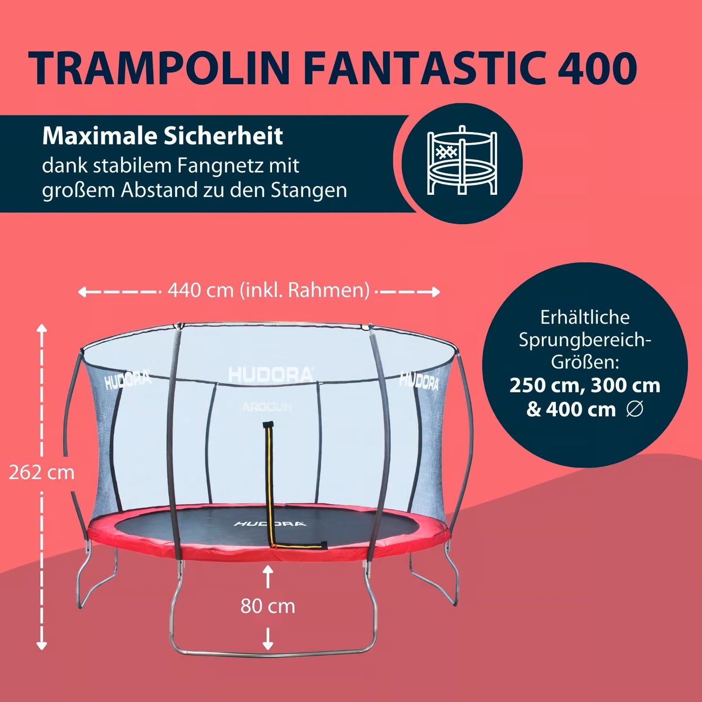 HUDORA Trampolin Fantastic 400V (B-Ware)