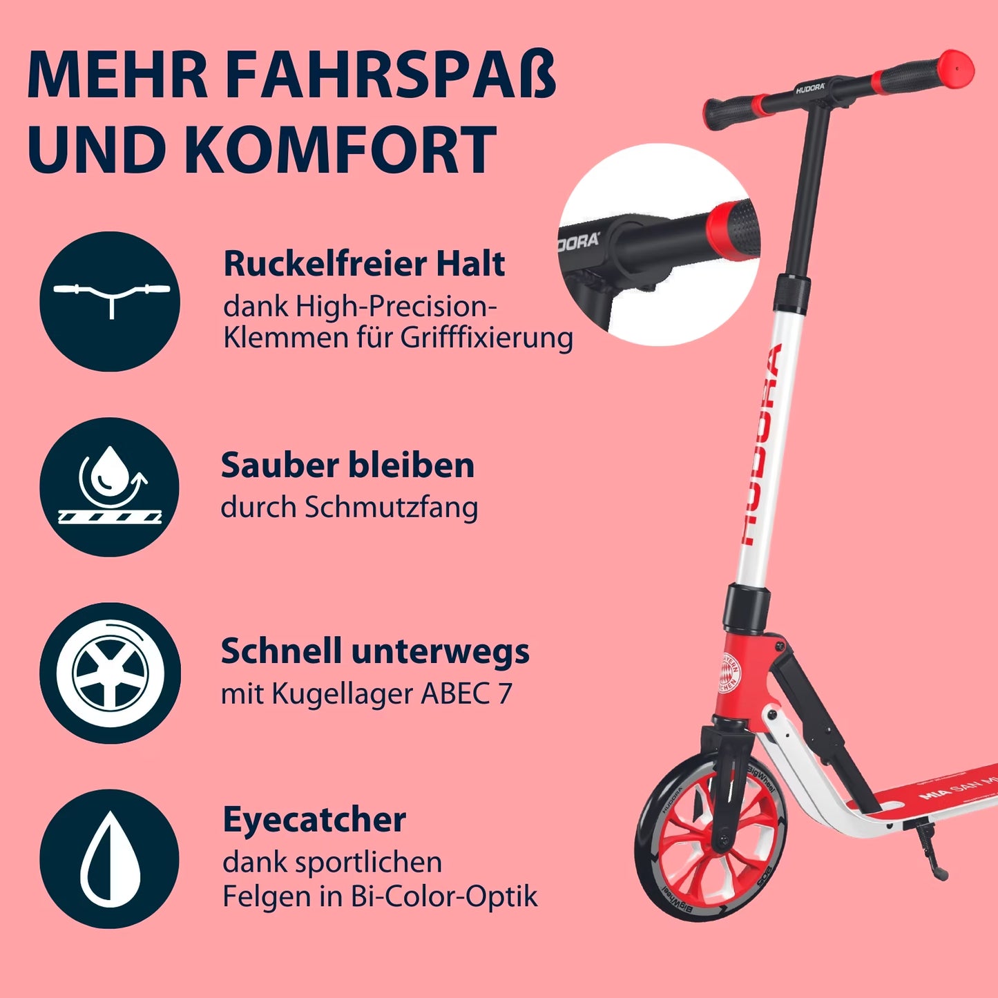 HUDORA BigWheel 205 Advanced, FC Bayern Munich Edition (B-stock)