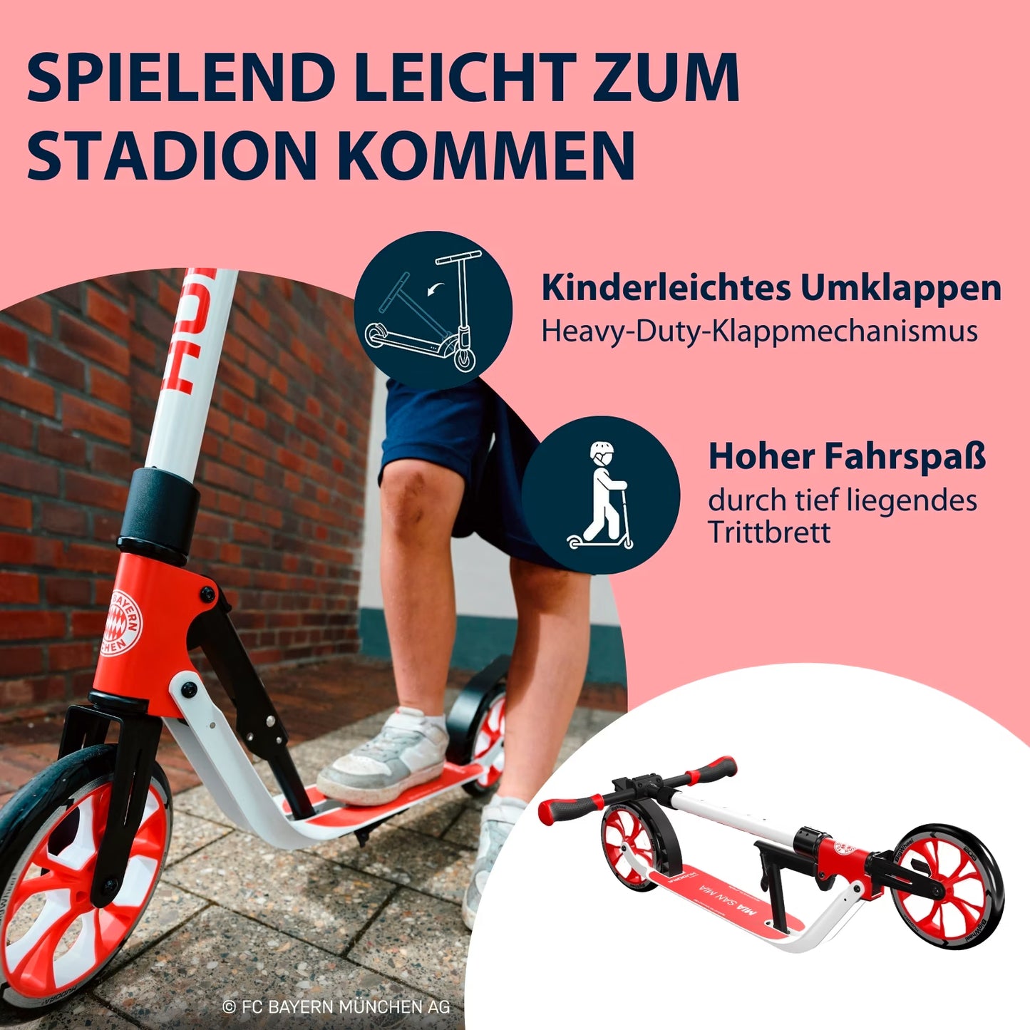 HUDORA BigWheel 205 Advanced, FC Bayern Munich Edition (B-stock)
