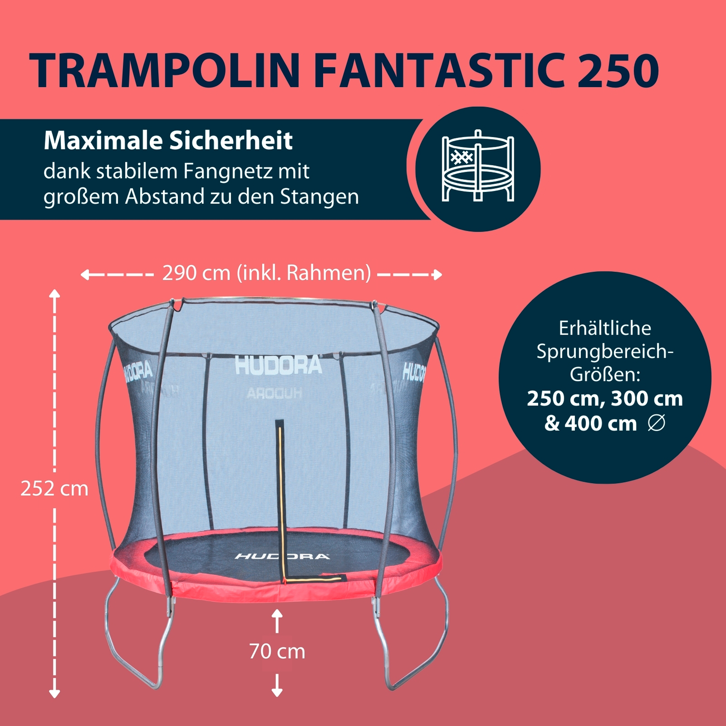 HUDORA Trampolin Fantastic 250V (B-Ware)