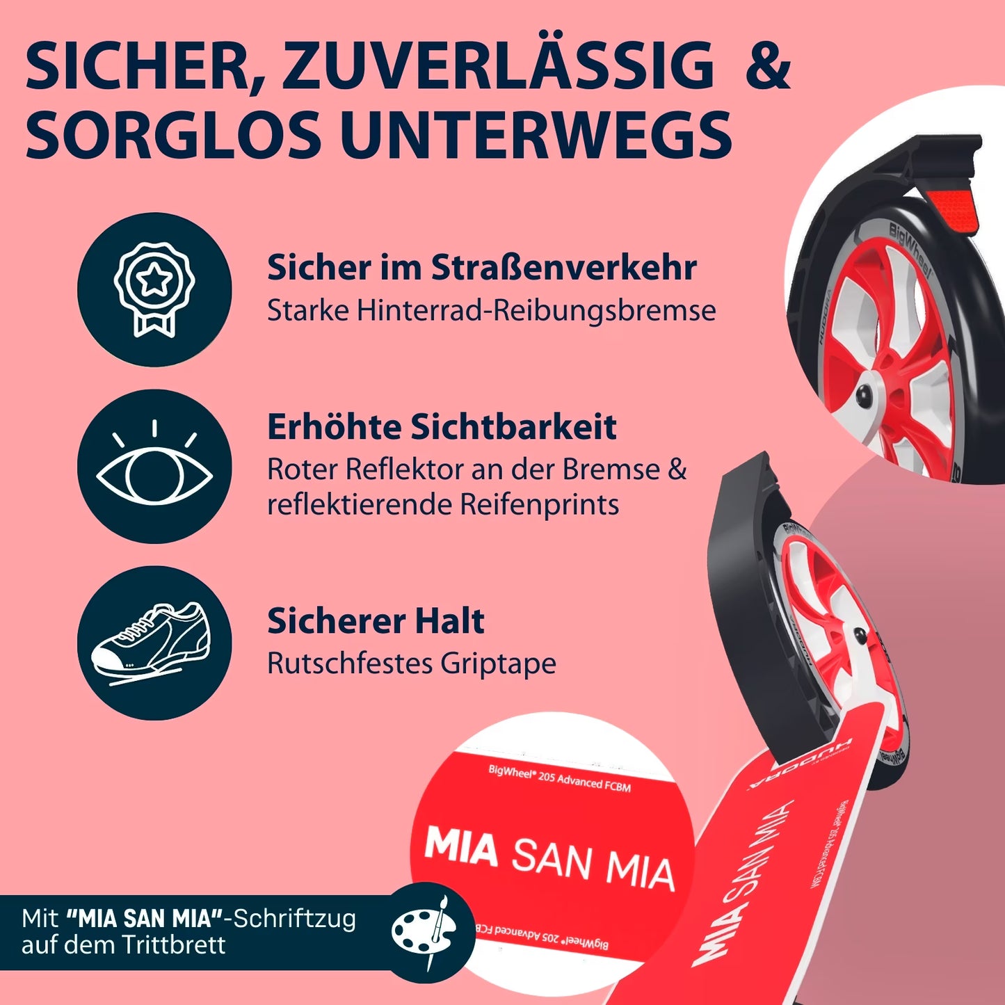 HUDORA BigWheel 205 Advanced, FC Bayern Munich Edition (B-stock)