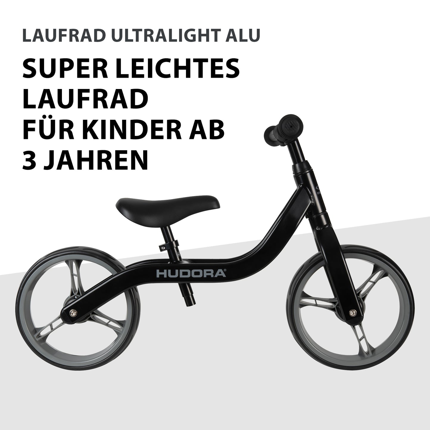 HUDORA balance bike Ultralight Alu, black