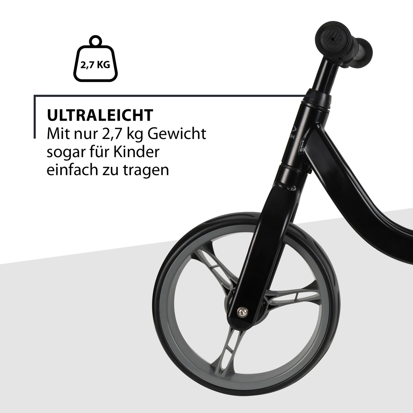 HUDORA balance bike Ultralight Alu, black