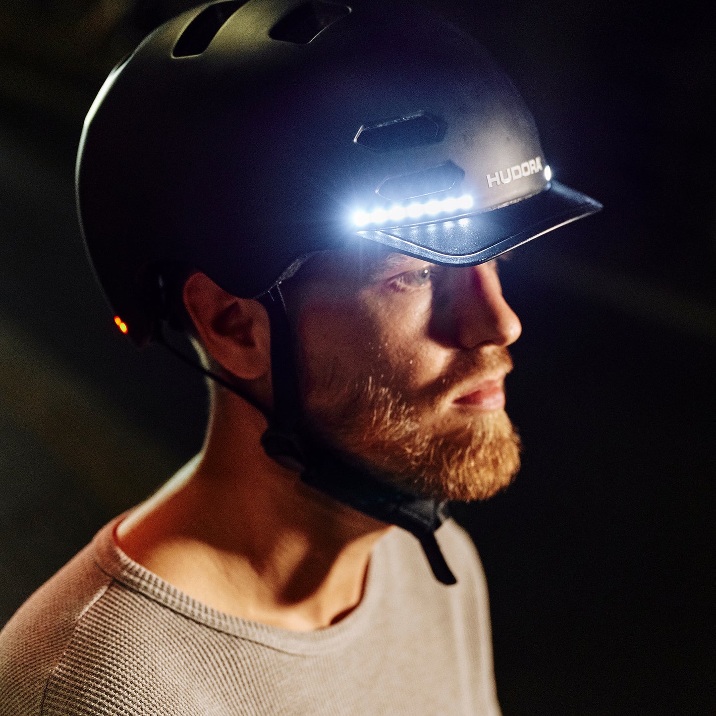 HUDORA skater helmet LED, black