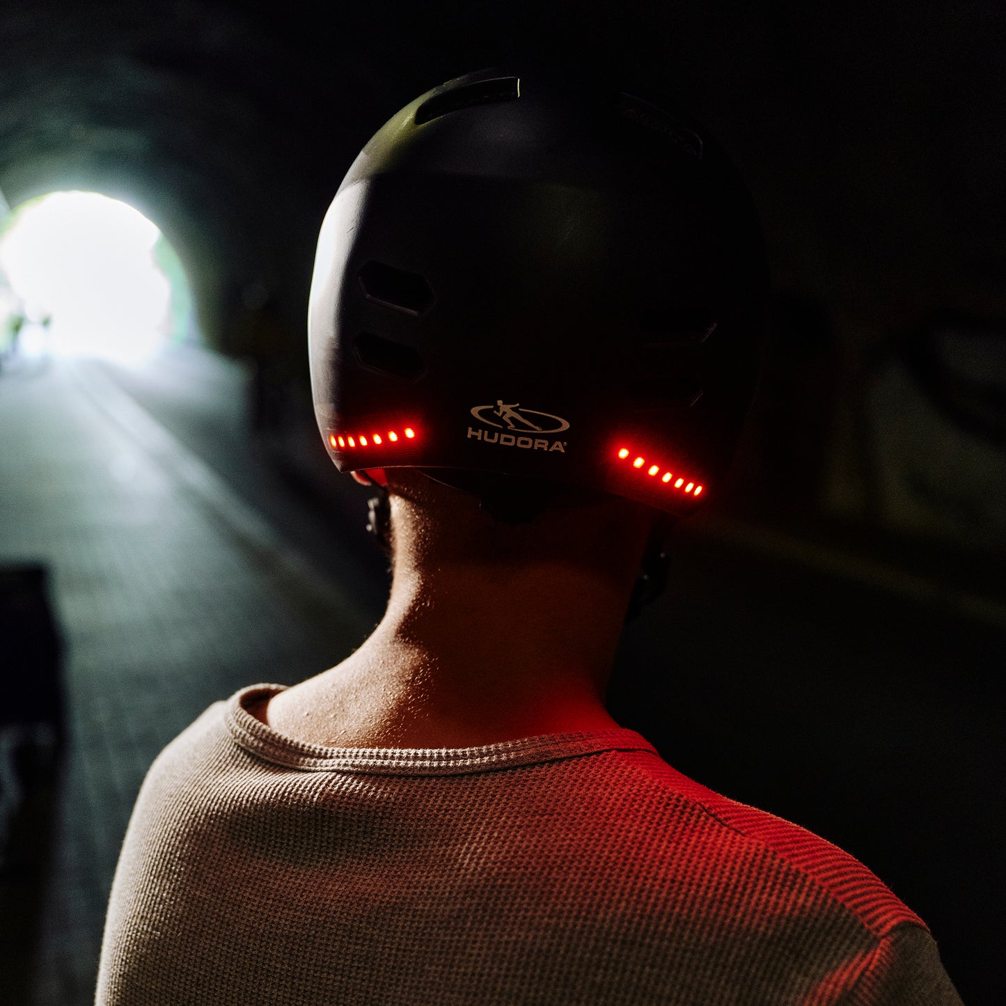 HUDORA skater helmet LED, black