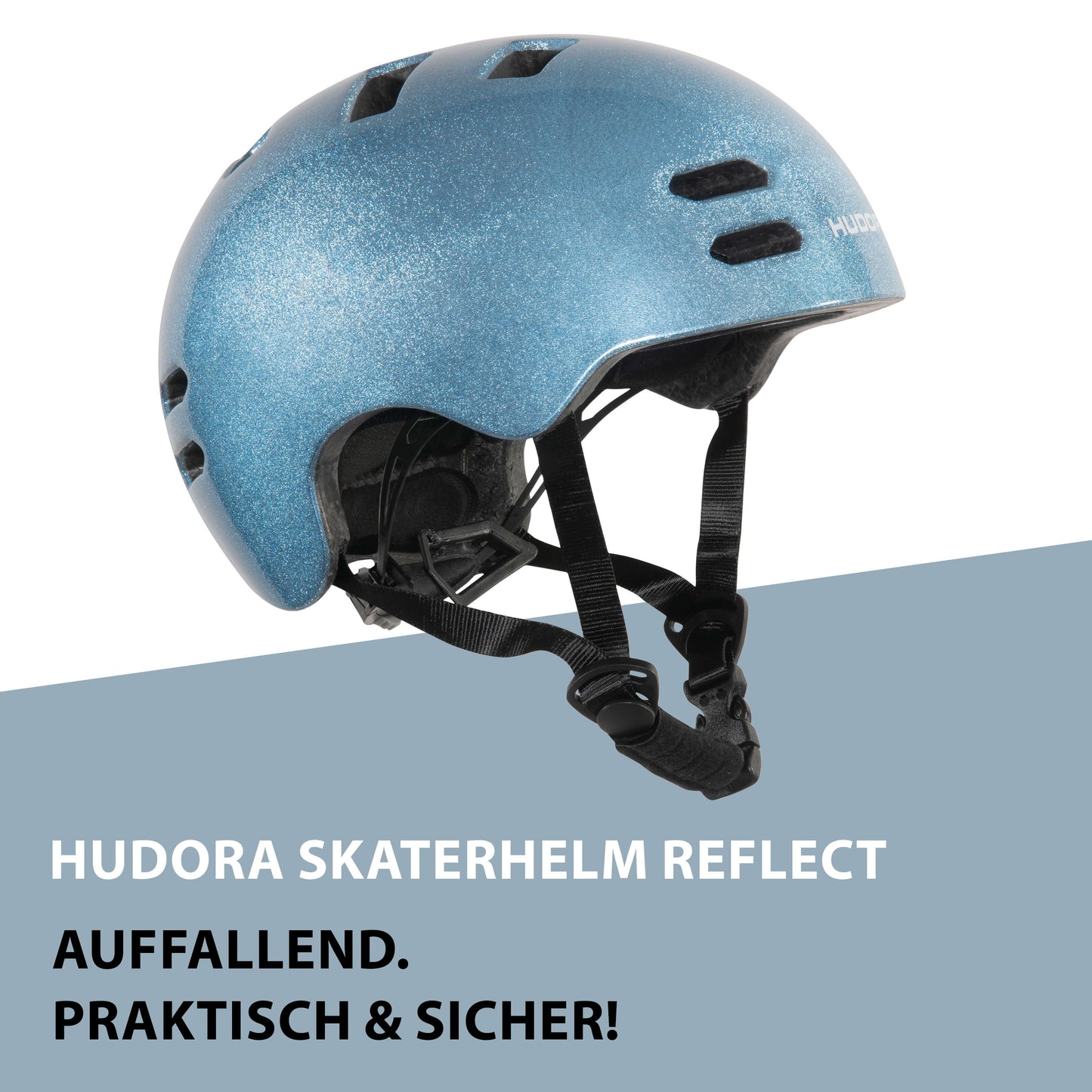 HUDORA skater helmet Reflect, blue