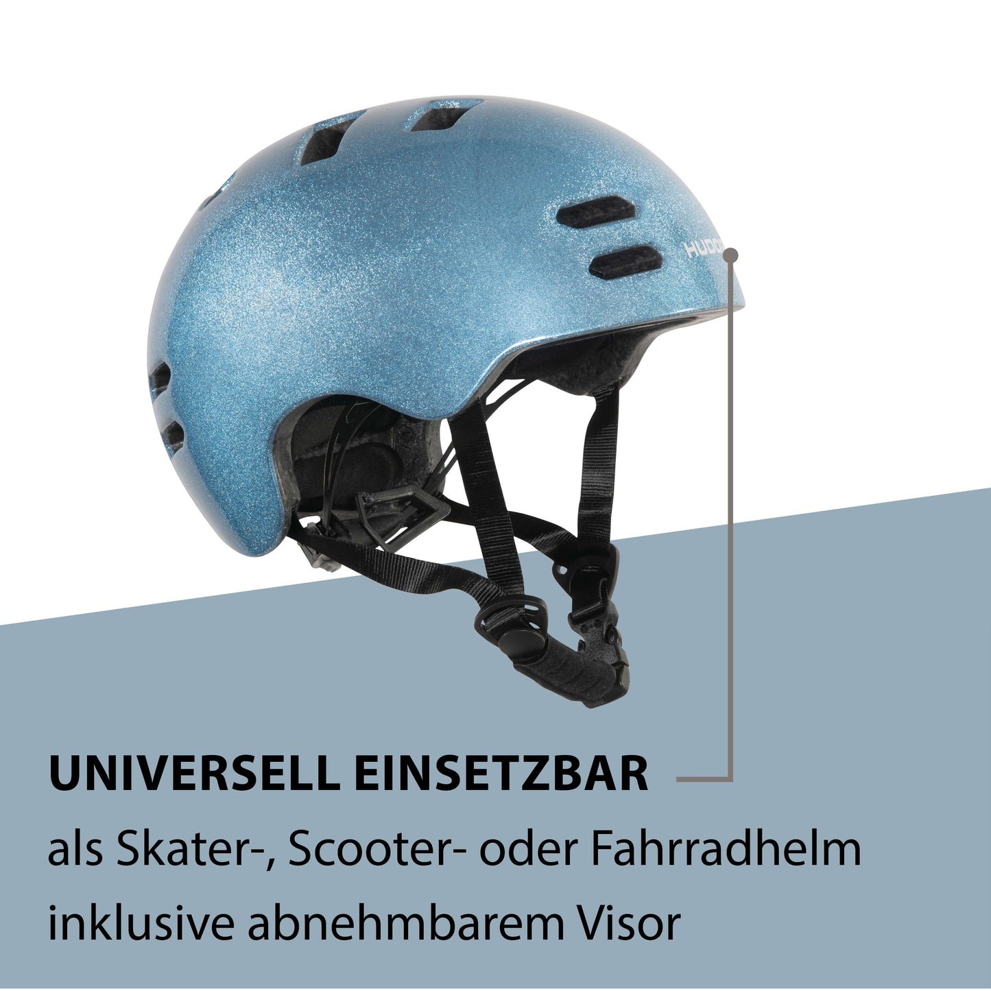 HUDORA skater helmet Reflect, blue
