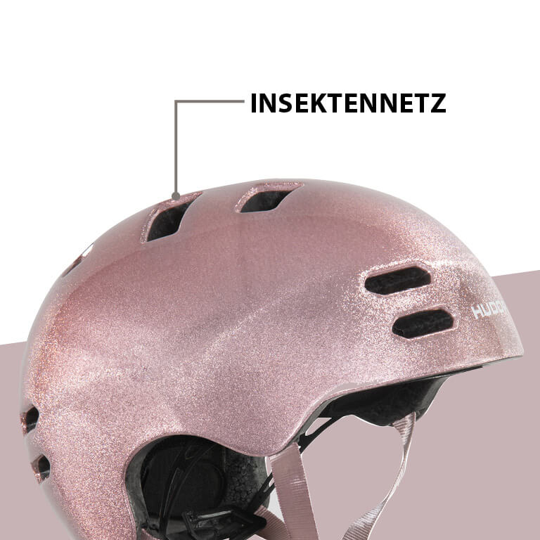 HUDORA skater helmet Reflect, rosé