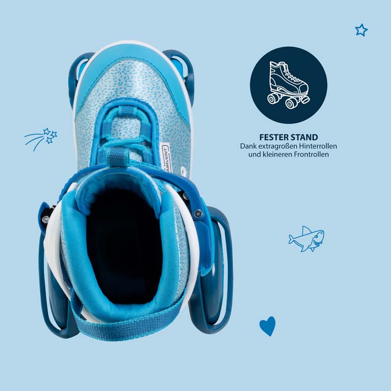 HUDORA roller skates My First Quad, cyan, size. 26-33