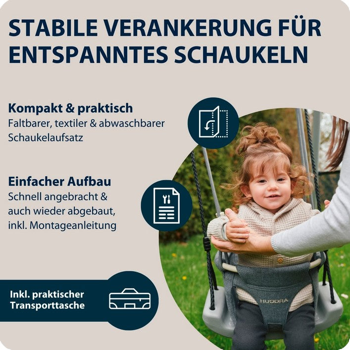 Toddler swing attachment, grey