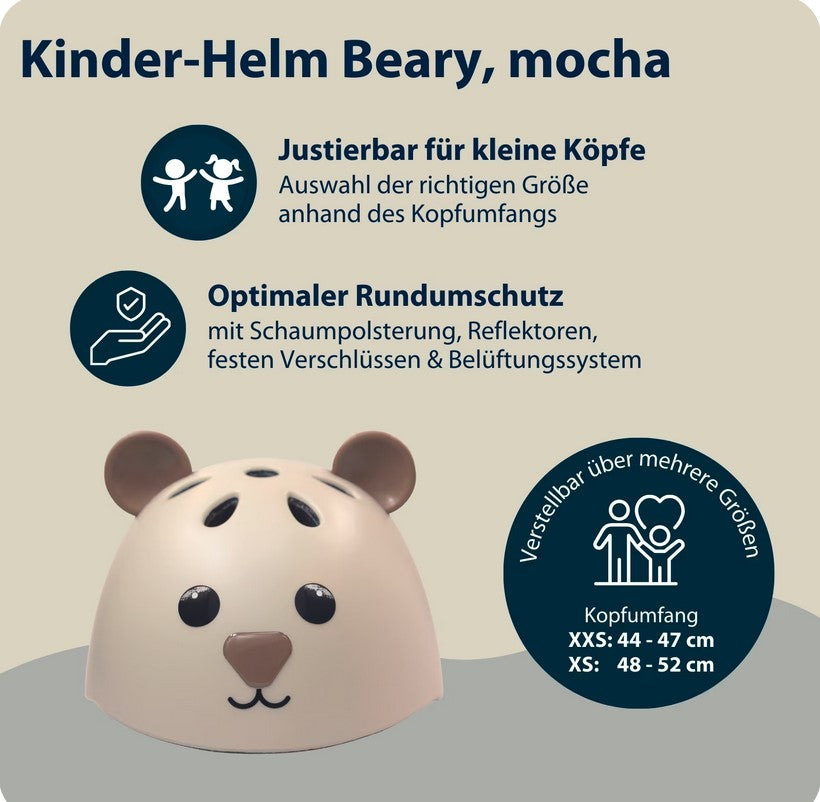 HUDORA children's helmet Beary, mocha