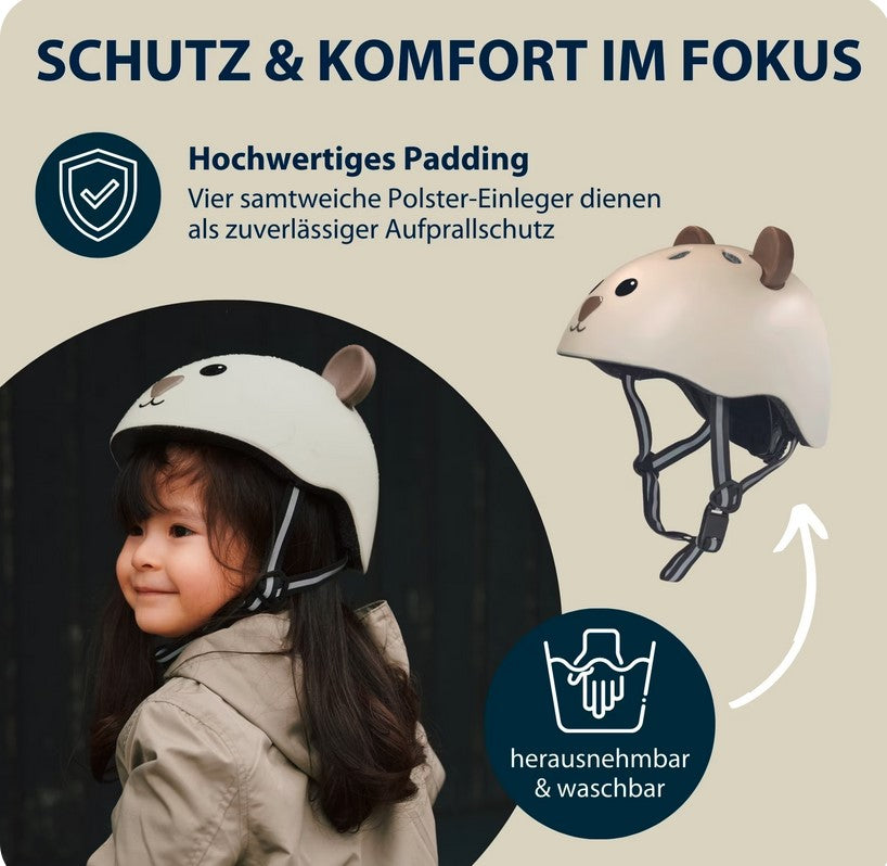 HUDORA children's helmet Beary, mocha