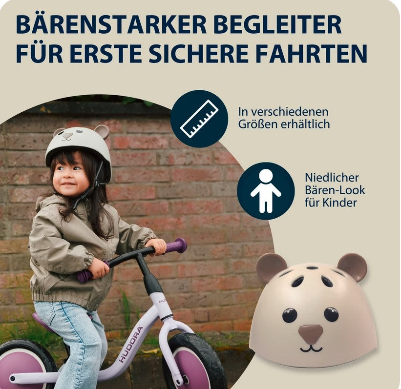 HUDORA children's helmet Beary, mocha