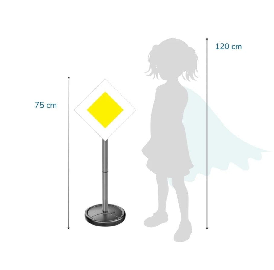 Verkehrszeichen für Kinder - 6 Straßenschilder - 75 cm hoch