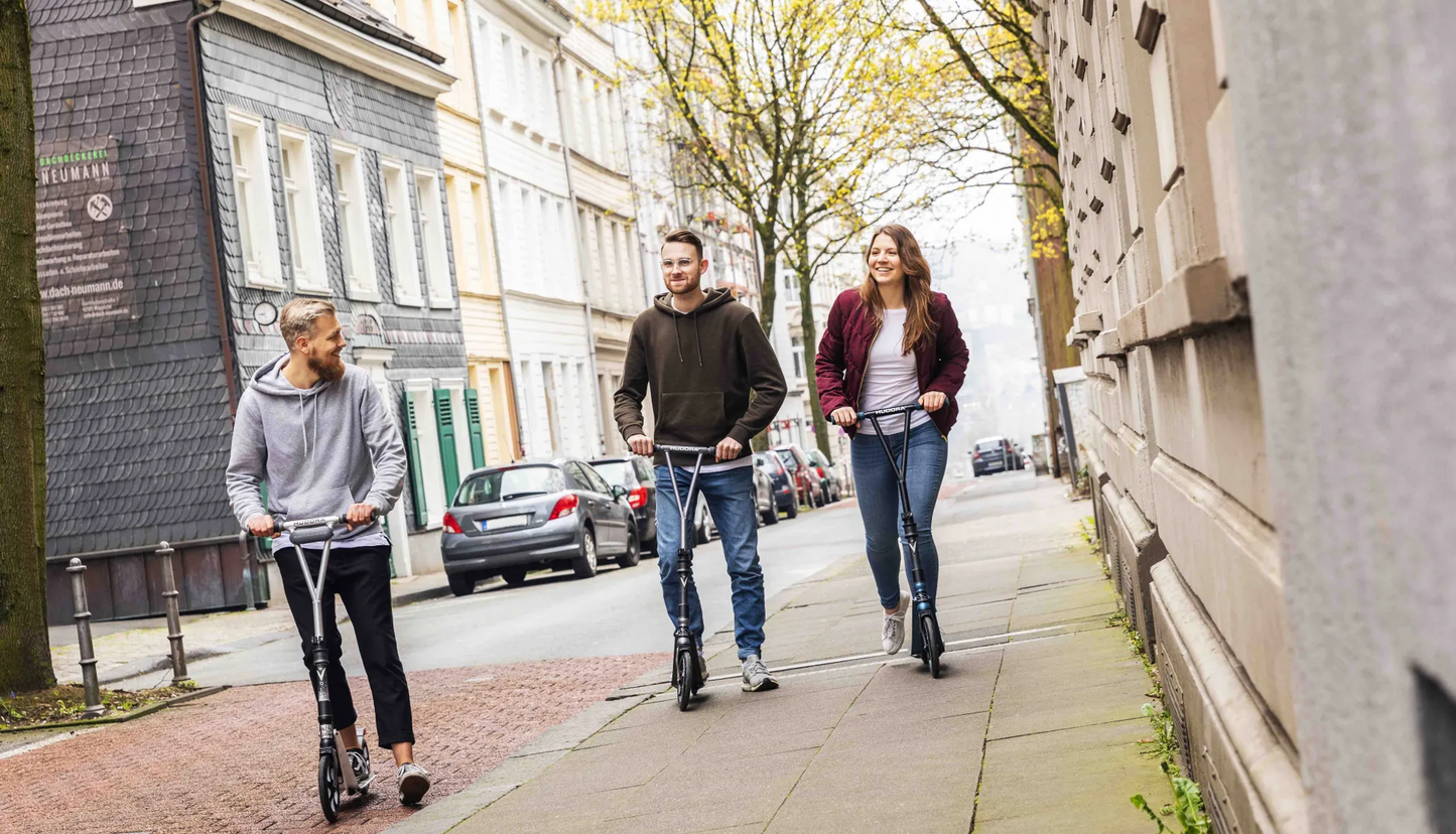 HUDORA BigWheel Generation V 230 Scooter, Anthrazit für Jugendliche & Erwachsene