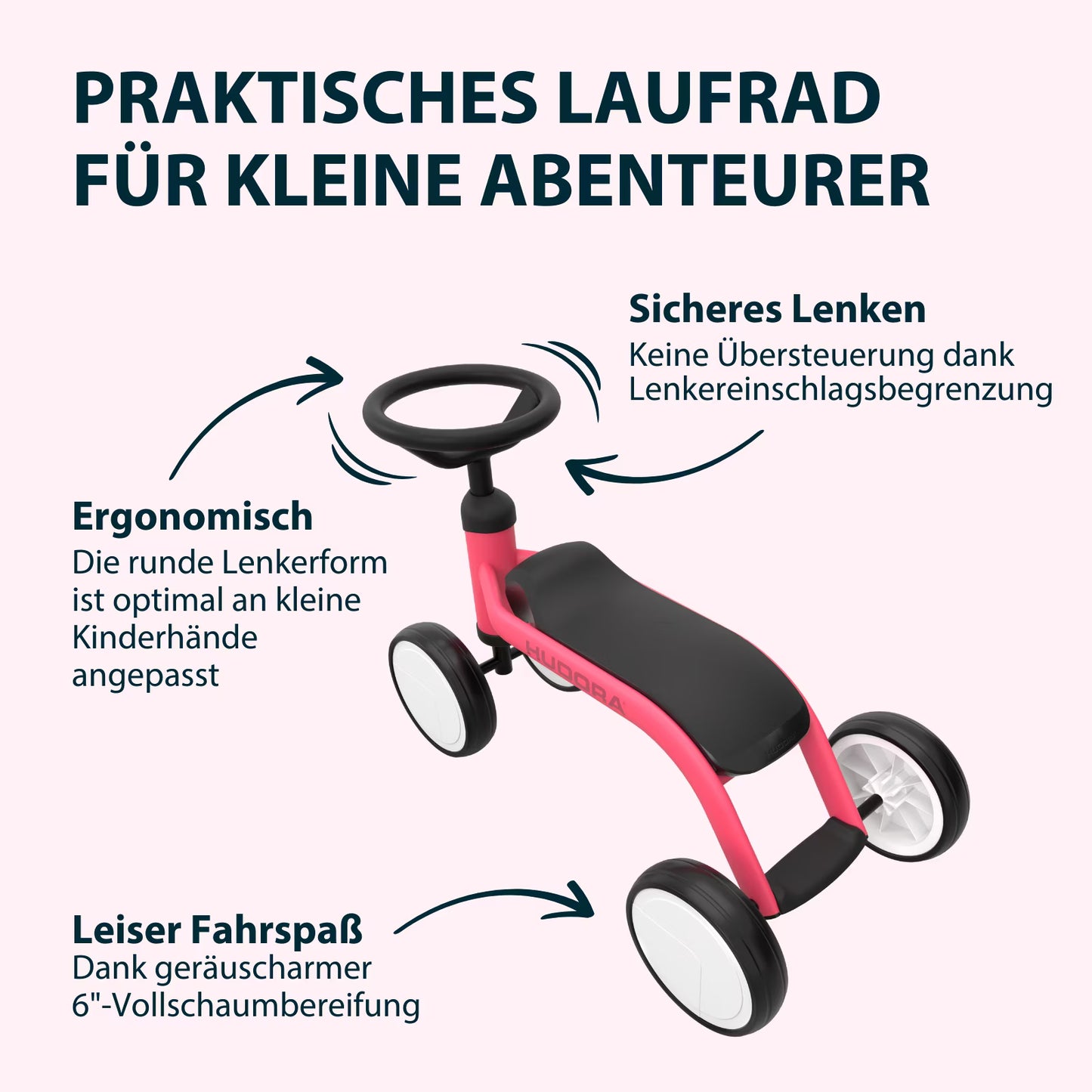 HUDORA balance bike Up 6“ - various colors