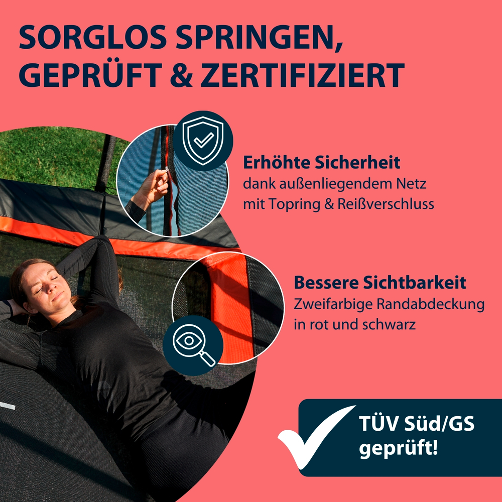HUDORA Trampolin 4square 244 x 366 (B-Ware)