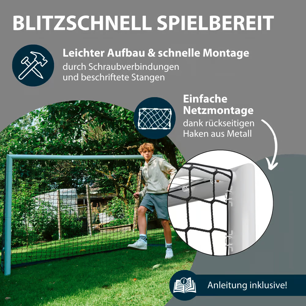 HUDORA Fußballtor Advanced White, verschiedene Größen (B-Ware)