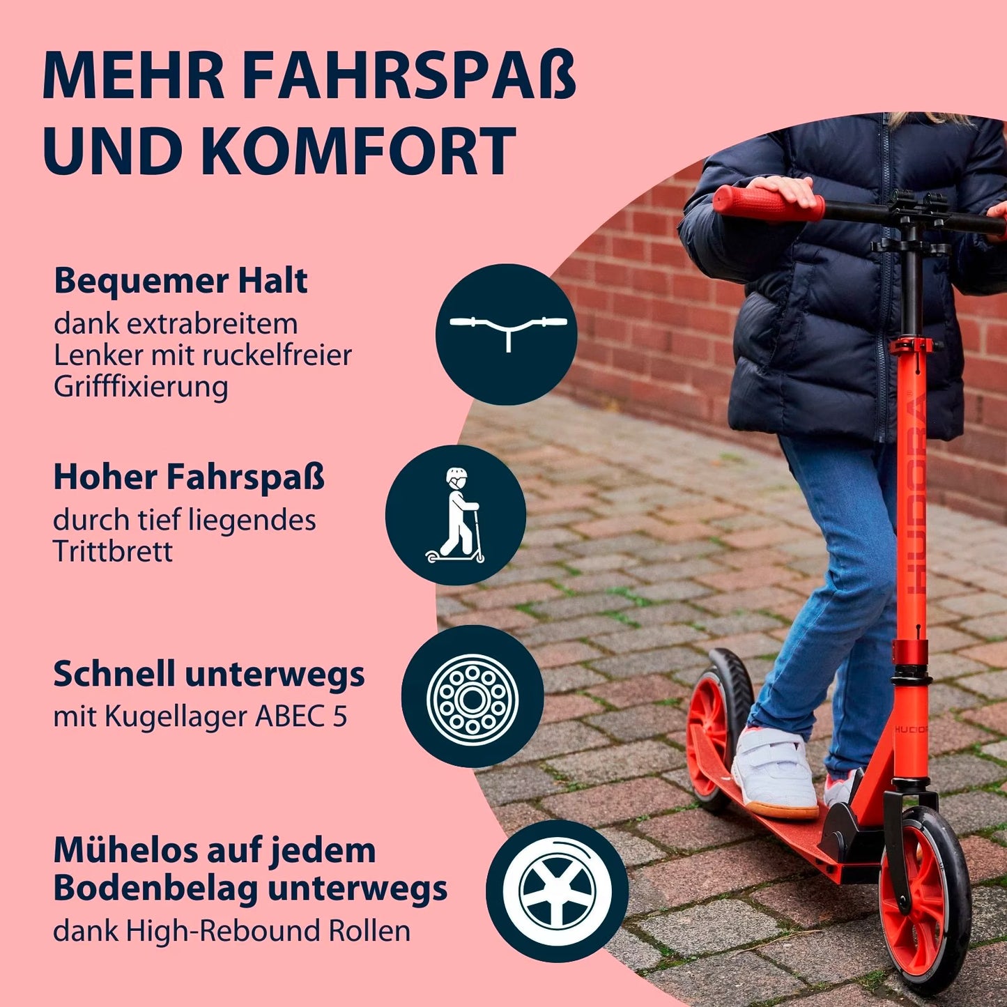 HUDORA Scooter Up 200 - various colors (B-stock)