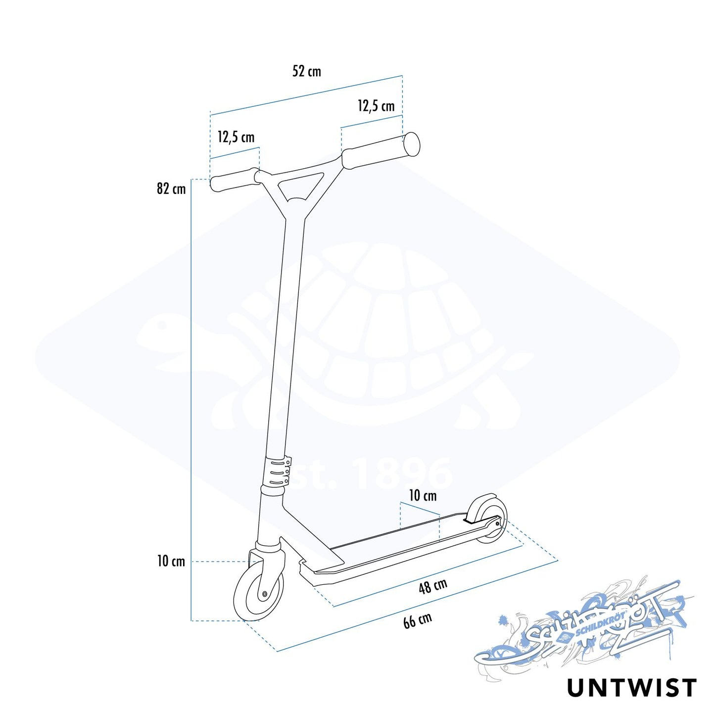 Stunt Scooter Untwist von Schildkröt, Ocean