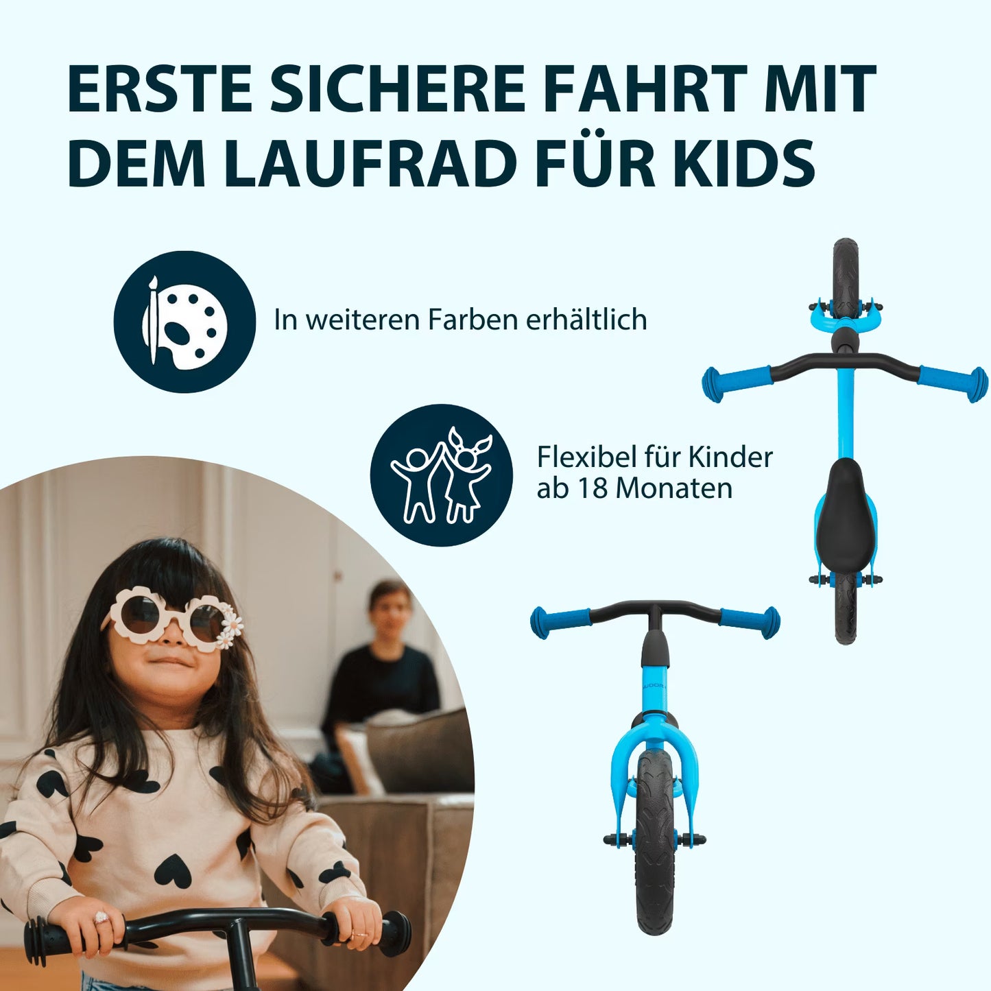 HUDORA balance bike Up 10“ - various colors