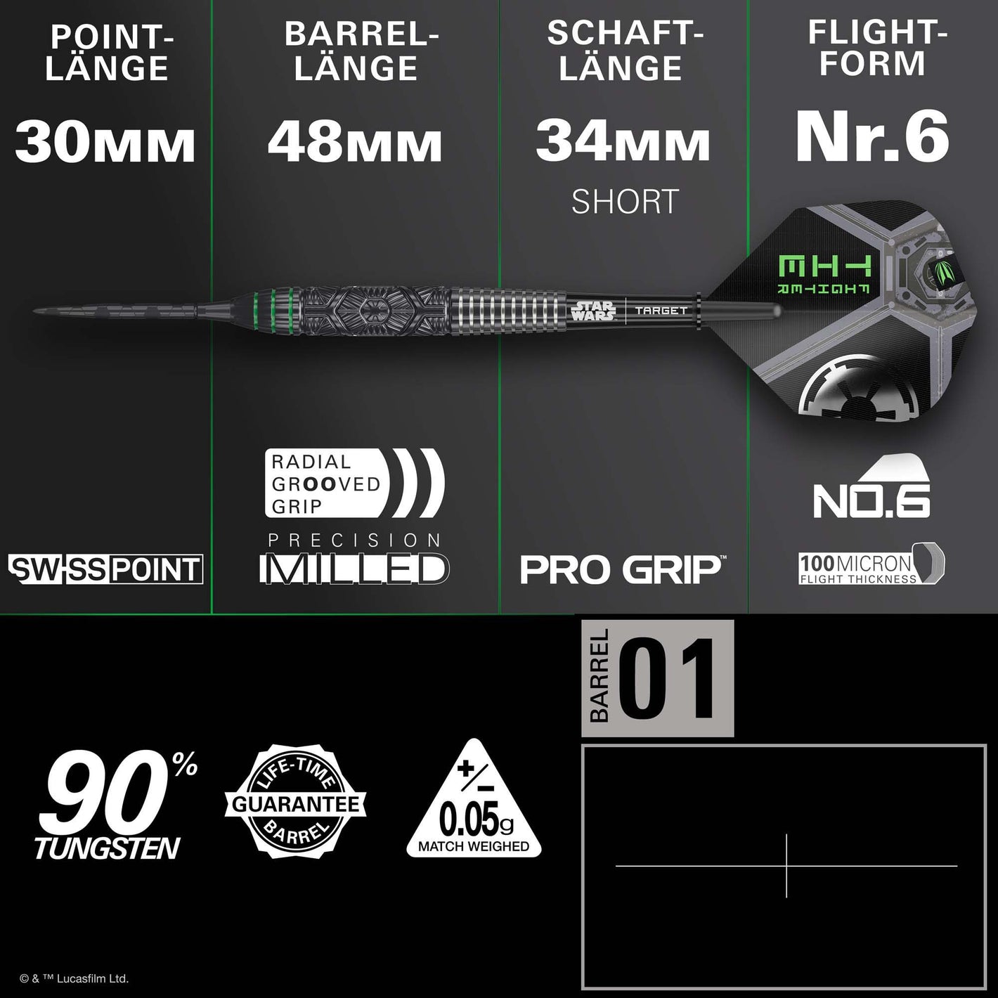 Target Star Wars Tie Fighter Swiss Point Steeldarts