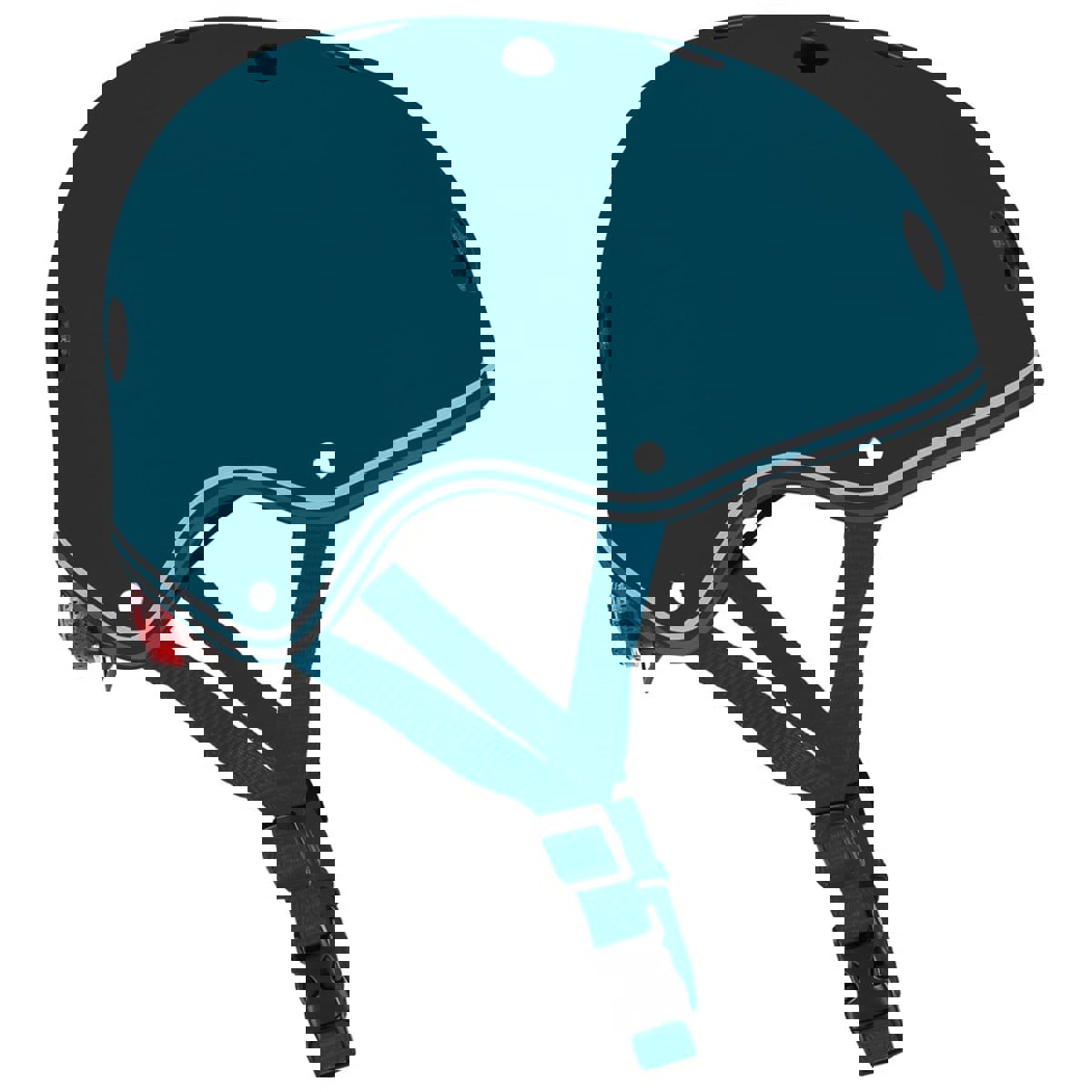 Globber Kinderhelm Primo Lights in Petrol Blue (tiefblau) - Gr. XS/S (48-53 cm)