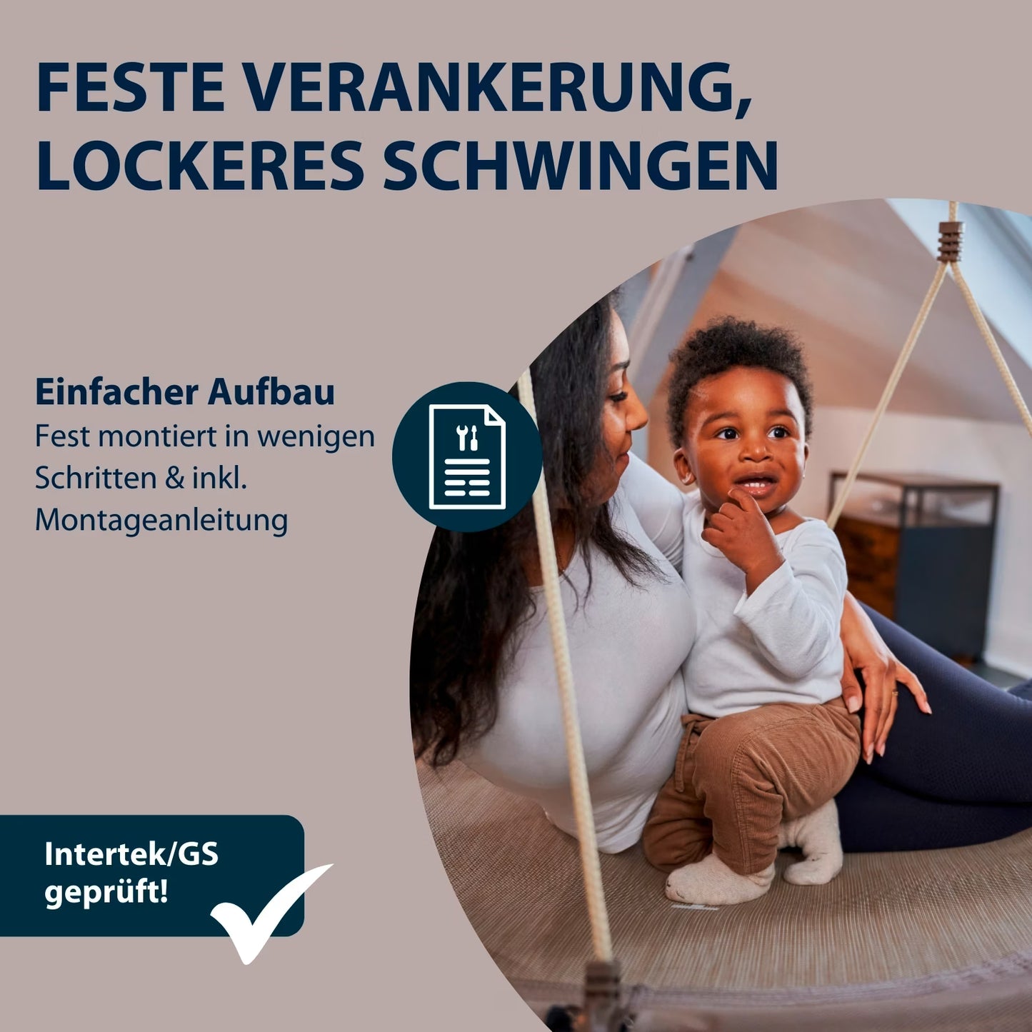 HUDORA Nestschaukel Lounge 90, verschiedene Farben, B-Ware