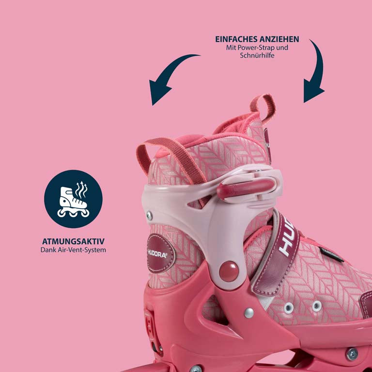 HUDORA Inline Skates, Mia 2.0, pixie, size. 29-40