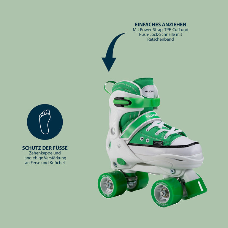 HUDORA roller skate sneakers, grass size. 28-39