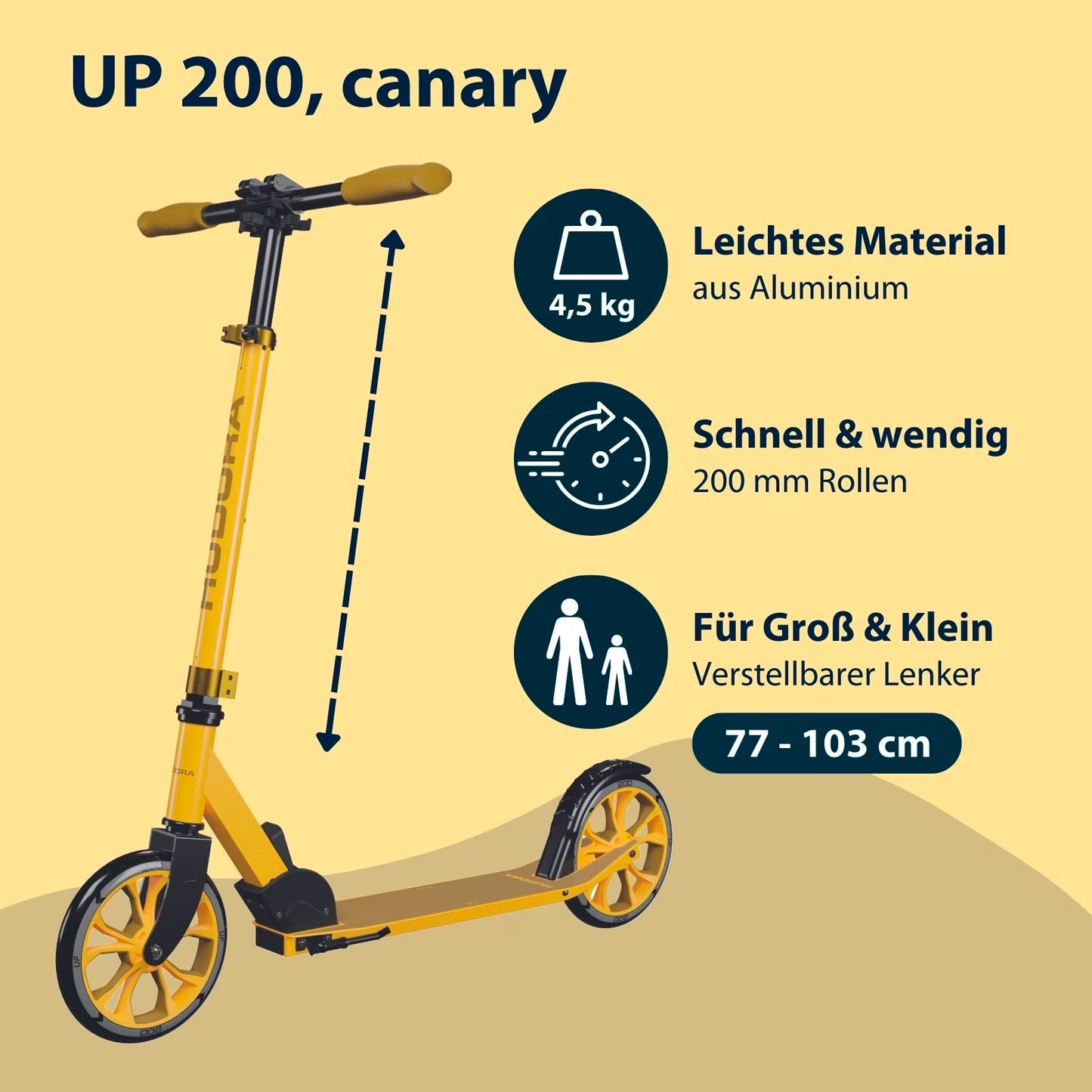 HUDORA Scooter Up 200 - various colors (B-stock)