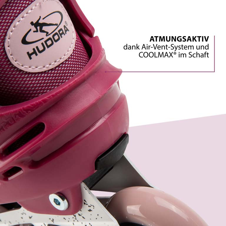 HUDORA Inline Skates Comfort, strong berry, size. 29-40