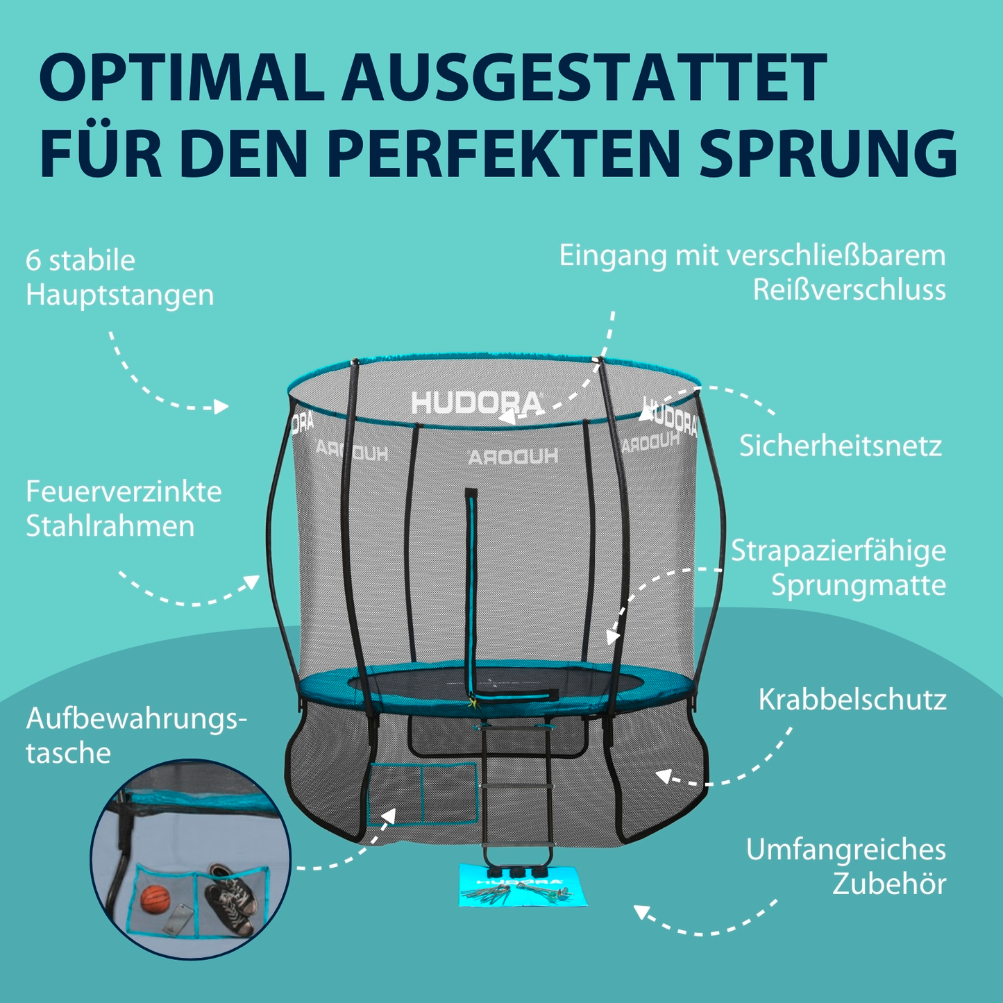HUDORA Fantastic Complete 250V Trampolin (B-Ware)