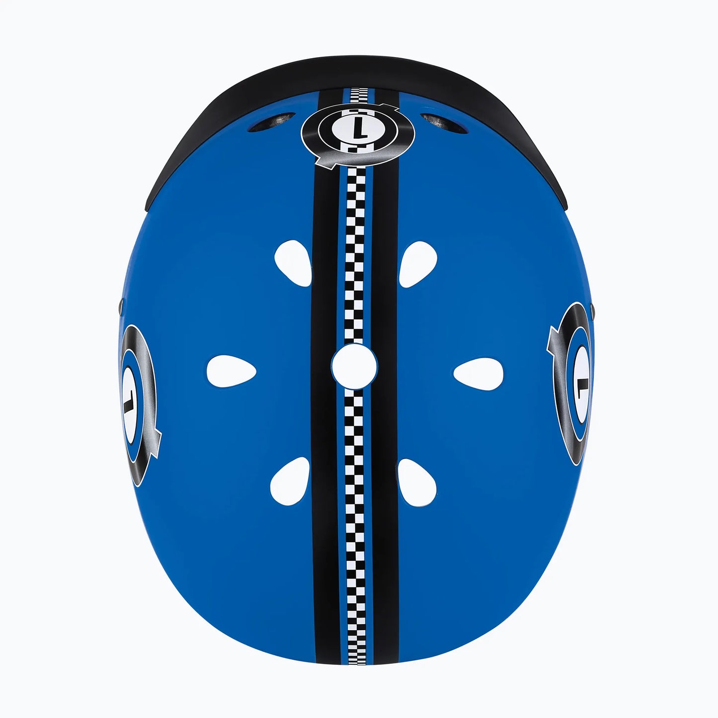 Globber Kinderhelm Elite Lights Navy Blue Racing - Gr. XS/S (48-53 cm)