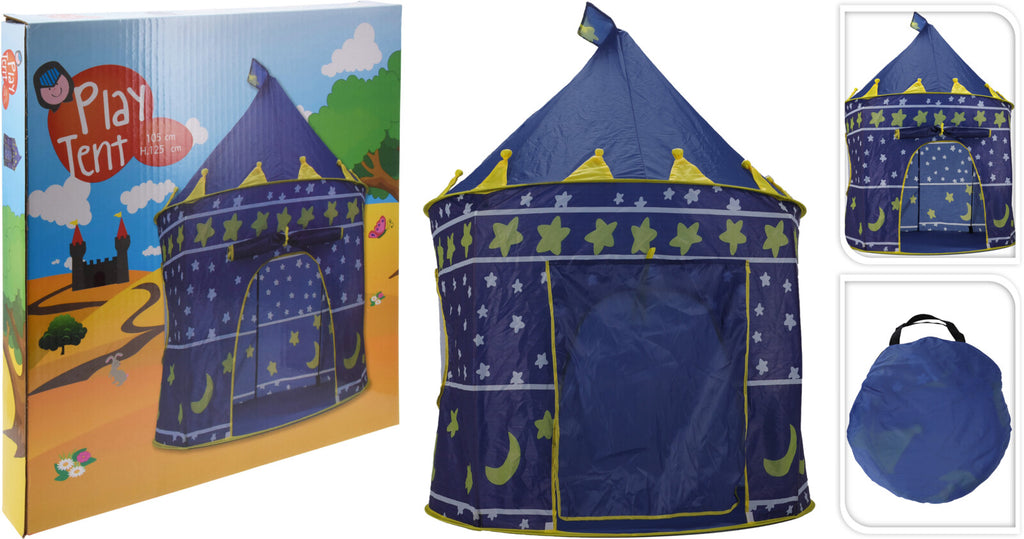Spielzelt Prinzen - blaue Burg , 105 x 125 cm von Play Tent