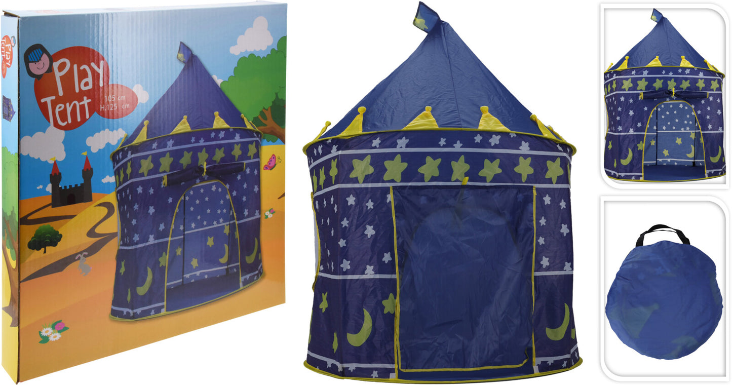 Spielzelt Prinzen - blaue Burg , 105 x 125 cm von Play Tent