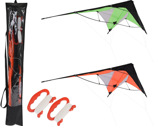 Kite Lenkdrachen -  Zweileiner 120 x 50 cm, verschiedene Farben