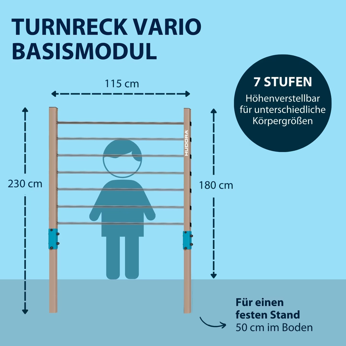 HUDORA Vario gymnastics bar basic module 