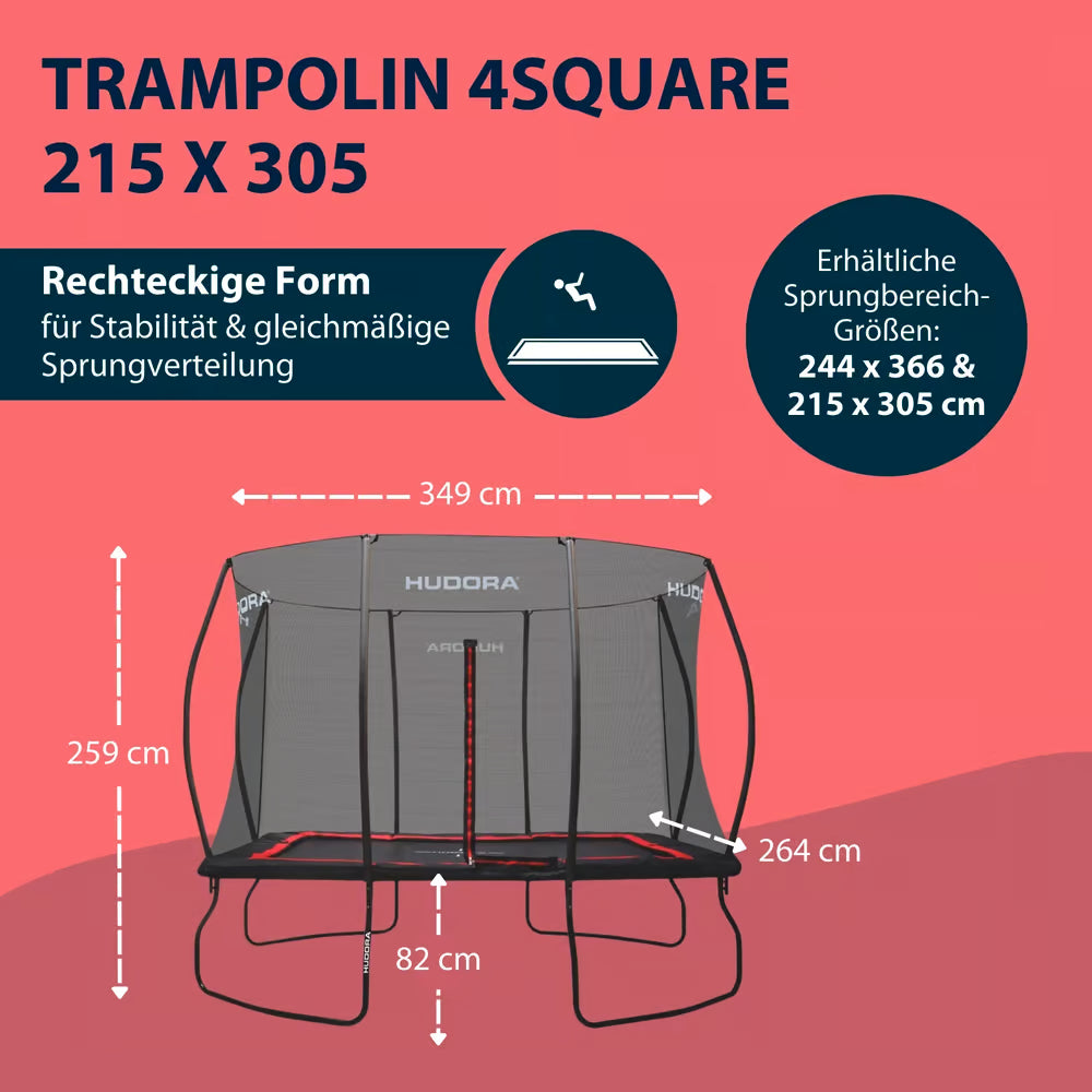 HUDORA Trampolin 4square 215 x 305 (B-Ware)