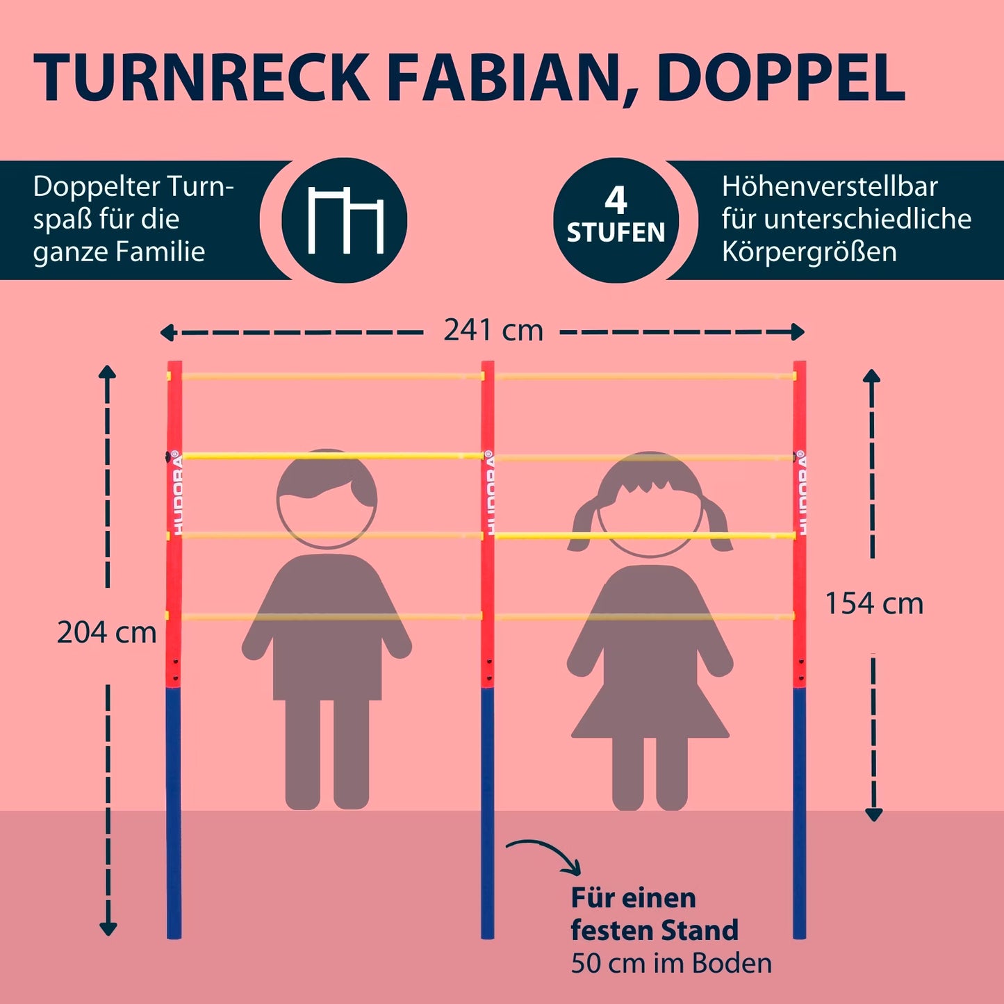 HUDORA double gymnastics bar Fabian 
