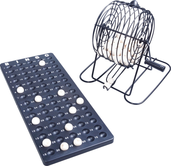 Bingo mit Metallkorb
