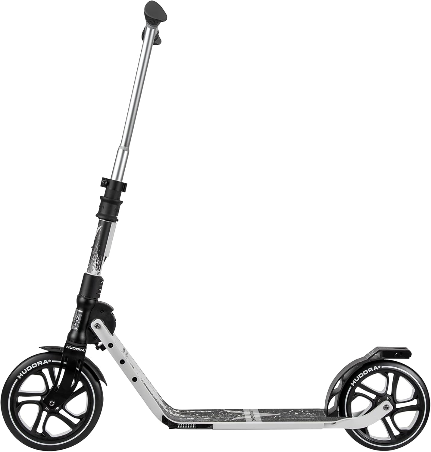 HUDORA BigWheel Generation V 230 Scooter, Weiß für Jugendliche & Erwachsene