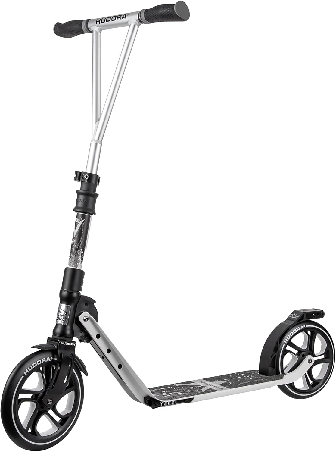 HUDORA BigWheel Generation V 230 Scooter, Weiß für Jugendliche & Erwachsene