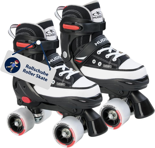 HUDORA roller skates, black, sizes 28-39