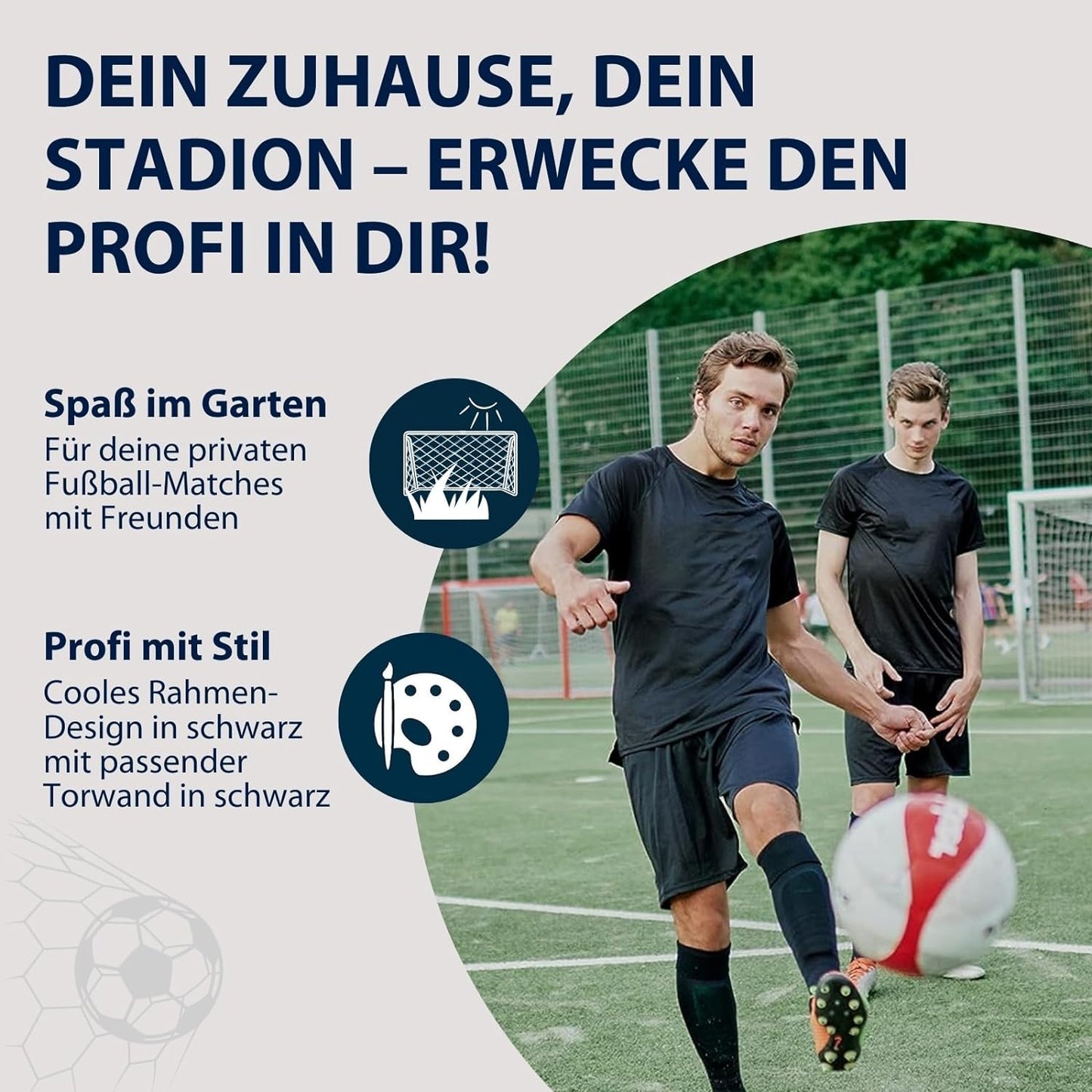 HUDORA soccer goal trainer with goal wall