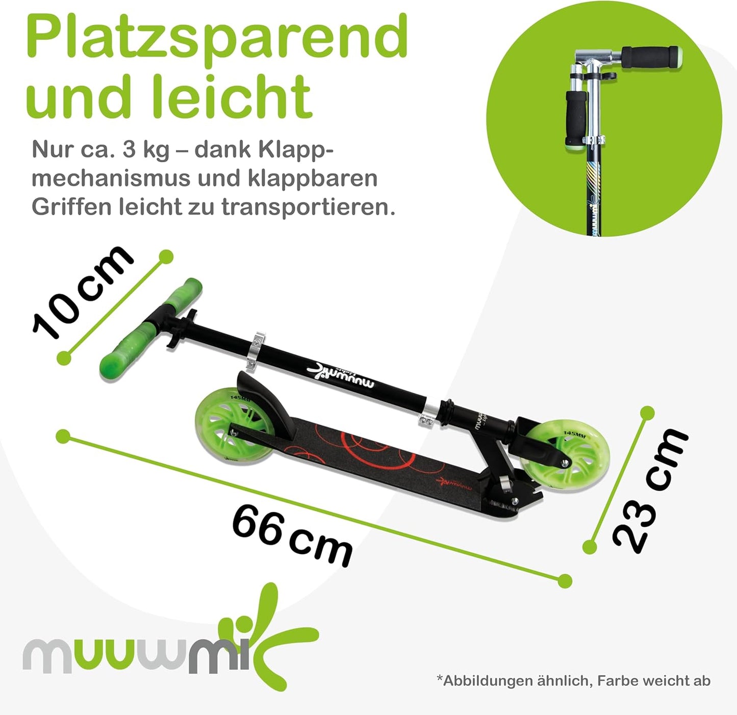 muuwmi Aluminium Scooter Glow 200 mm (B-Ware)
