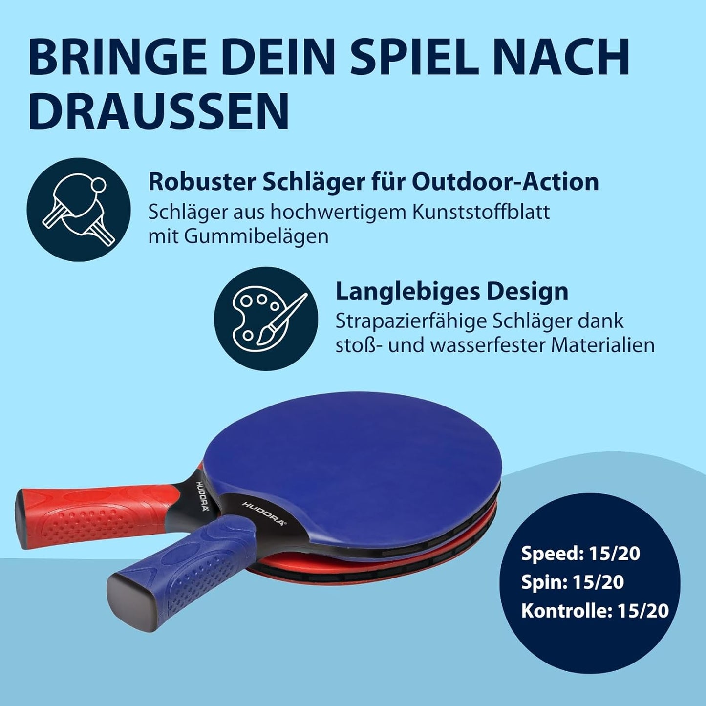 Hudora Outdoor Table Tennis Set