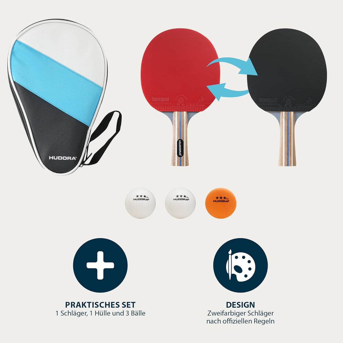HUDORA Tournament table tennis set 